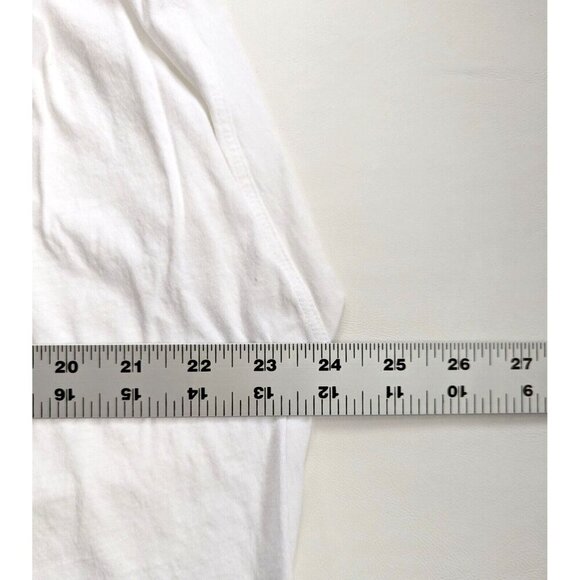 Loft Summer Sleeveless T-Shirt Smocked Shoulders White Size XL/16 Muscle Shirt - Picture 4 of 7